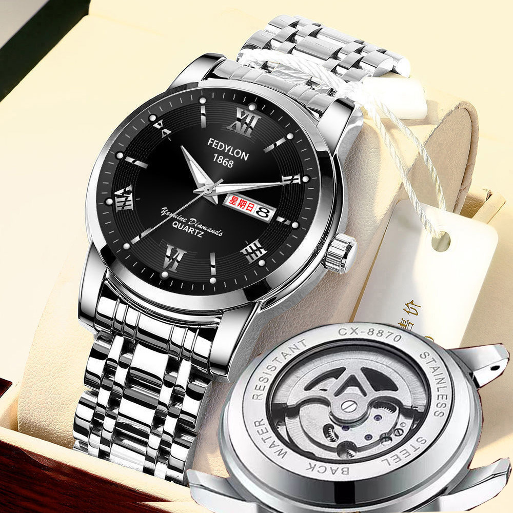 Fretilan New Style Watch Automatic Non-mechanical Watch Men's Watch Waterproof Luminous Business Light Luxury Watch Men's