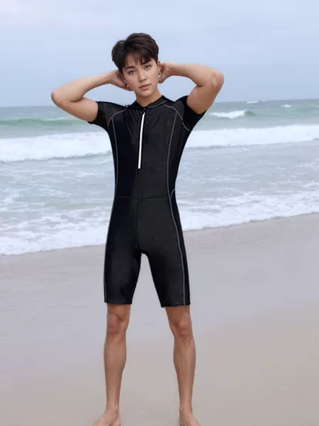 Tengchuang Training Suit Swimsuit Men's Wetsuit Men's Middle School Student Youth Swimwear Swimming Equipment Boys' Jumpsuit