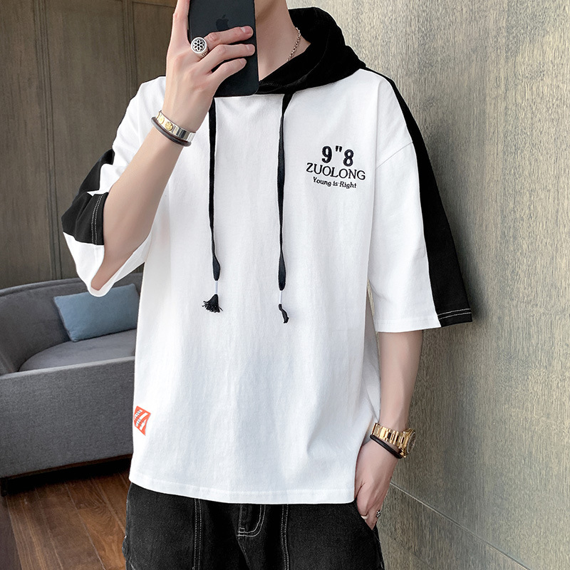 T-shirt à manches mi-longues, pull boule bleue, beau sport et loisirs pour jeunes, haut tendance, été 2021_voghion.com