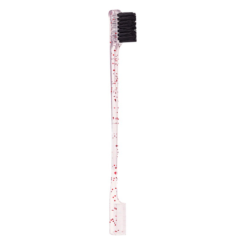 Eyebrow brush wig comb edge finishing brush hair comb dirty braid makeup cleaning brush double eyebrow comb Black broken hair brush