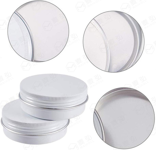 5-250ml white aluminum box, candy aluminum can, round threaded tea manicure storage sealed aluminum can