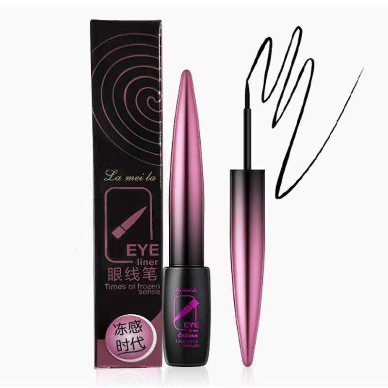 Black Liquid Eyeliner with Hard Tip Is Not Easy to Fade. Beginners and Novices Have Long-Lasting Color and Are Not Easy to Smudge