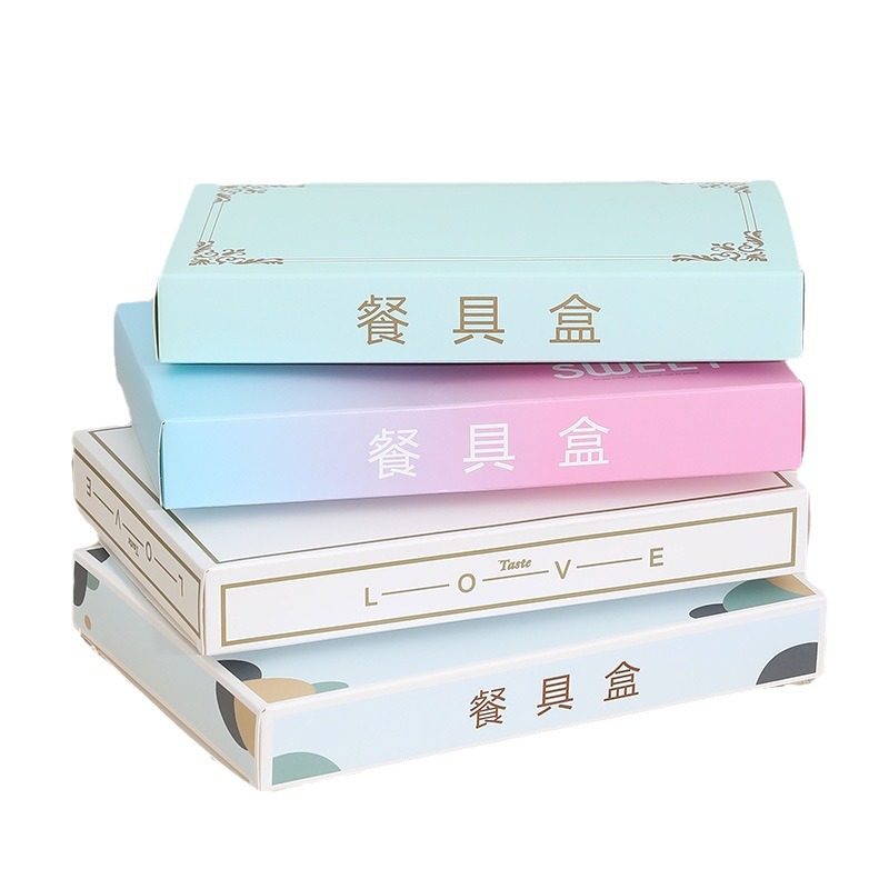 Caja de pastel transparente caja de embalaje cuchillo y tenedor vajilla 6 6 6 8 10 10 12 pulgadas Individual capa doble realzado simple fondo engrosado