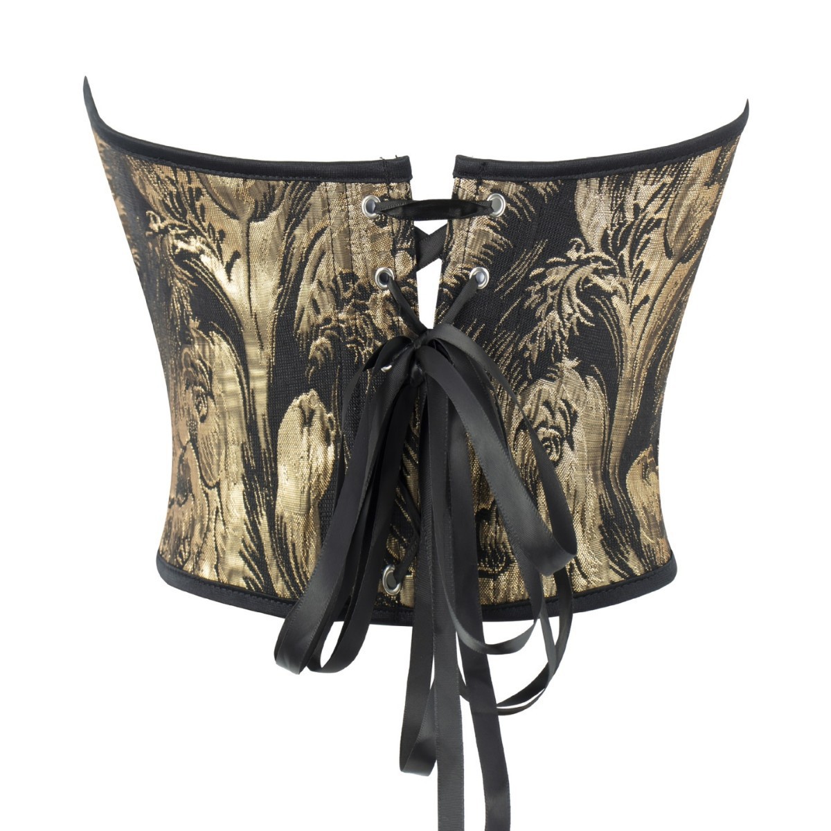 Nueva serie de corte impresión de oro negro sin correa de hombro para cubrir el pecho, abrigo plástico sexy, abrigo plástico de corte