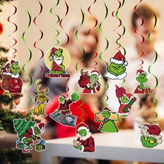 クロスボーダーの新型クリスマススパイラルペンダント創意アニメの顔なしペンダント室内アウトドアシーンに道具を配置します。