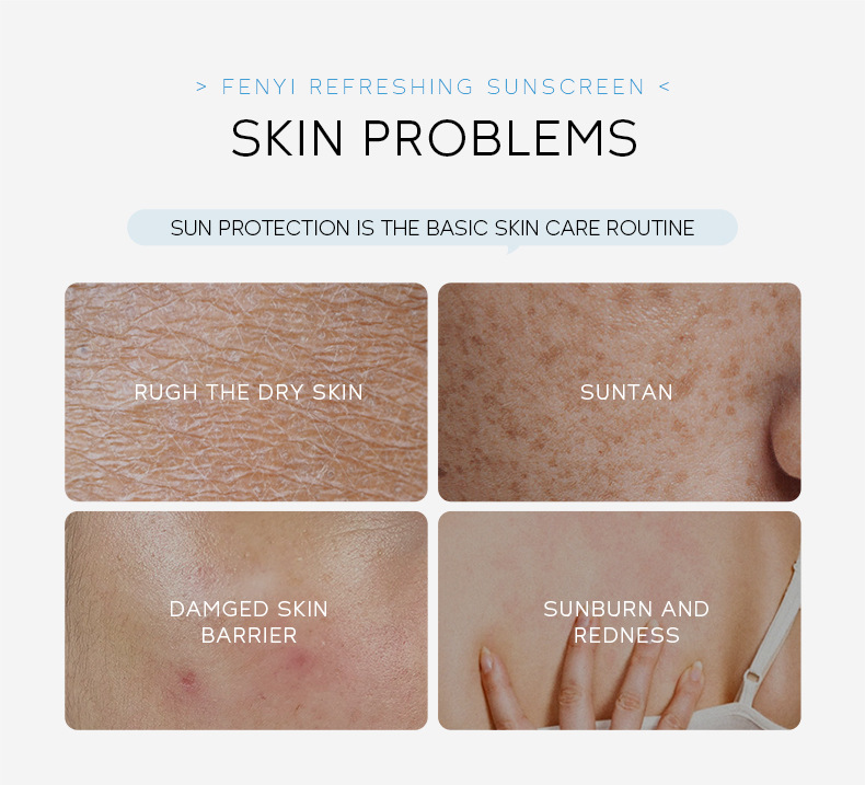 Wholesale of cross-border skin care products fenyi Refreshing sunscreen 50g Hydrating and Moisturizing Primer undefined