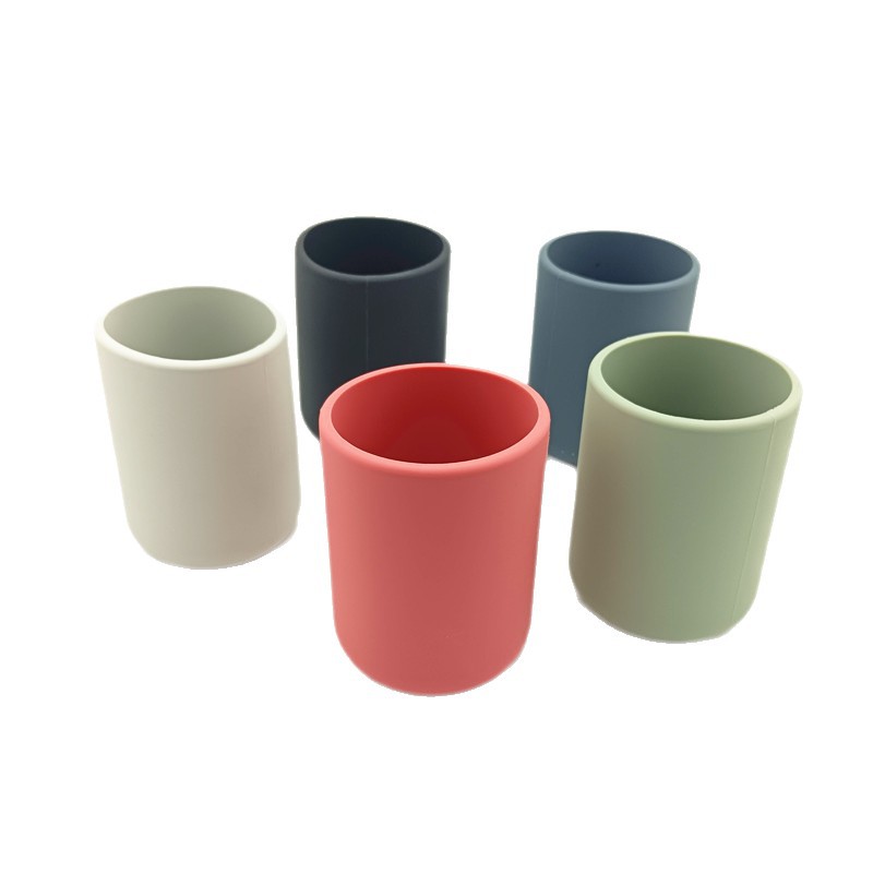 2025 nueva taza de agua de escritorio 300ml taza de silicona de gran capacidad sin tapa de silicona puede imprimir logotipo