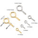 Spot supply 316 stainless steel sheep's eye needle sheep's eye gold-plated screw ring small diya beaded jewelry accessories