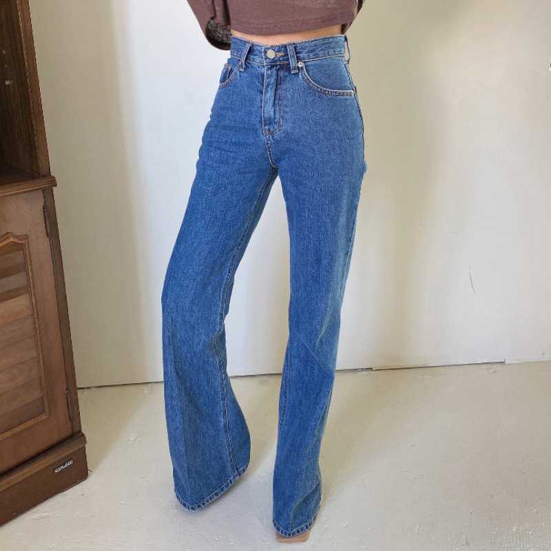 Korean Style Versatile Straight Long Casual Fashionable Jeans Pants Korean Style Versatile Straight Long Casual Fashionable Jeans Pants
