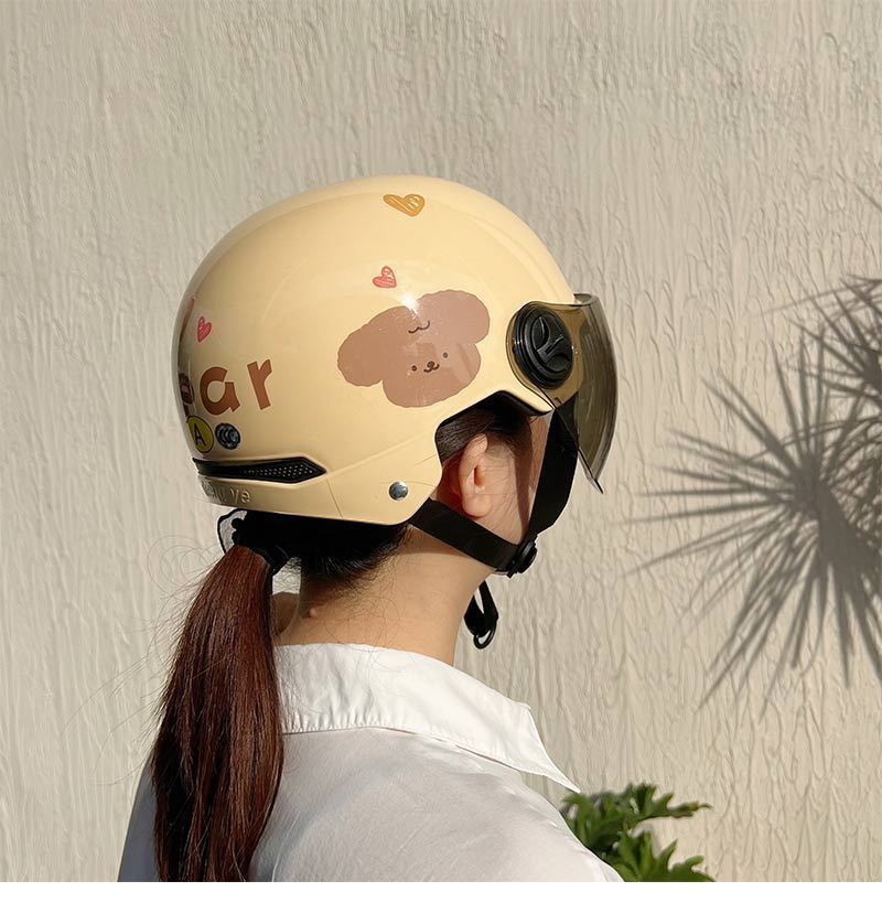 Electric Car Helmet Cute Safety Helmet Universal Sunscreen Motorcycle