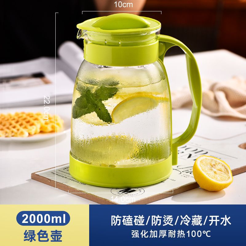Hervidor frío de gran capacidad, vaso de agua hervida fría resistente a altas temperaturas, juego de tetera, olla de jugo para el hogar, hervidor frío a prueba de explosiones