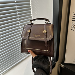 跨境女士雙肩包2024新款韓版百搭手提小書包歐美復古外出旅行背包