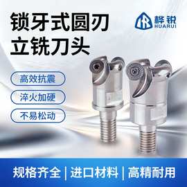 锁牙式铣刀头硬质钨钢合金分体圆角精铣球型抗震刀头雕刻机去毛刺