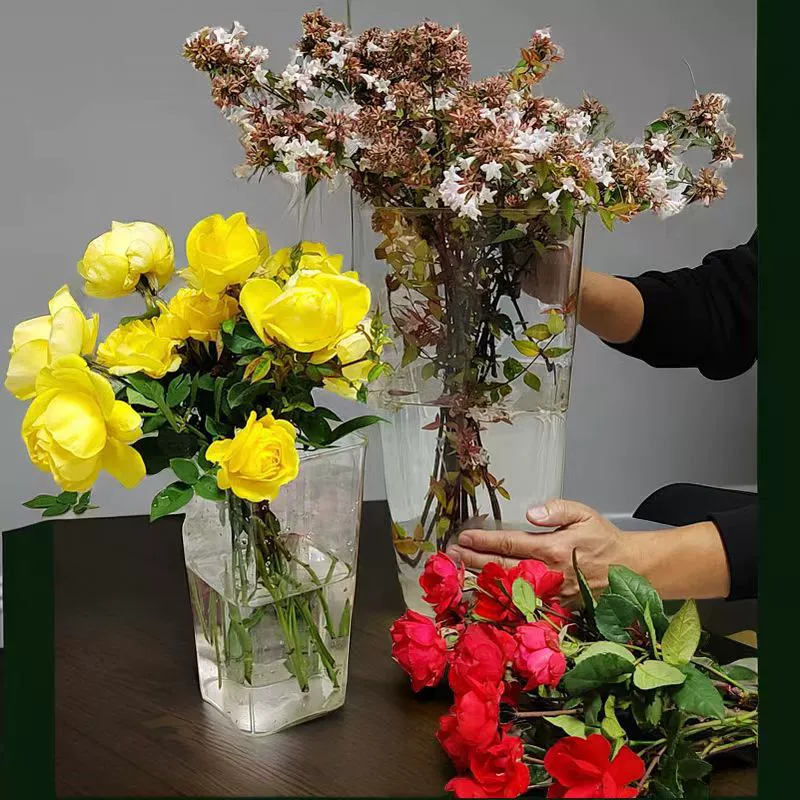 Элитный прозрачный акриловый вазон для дома и цветочных магазинов, для глубоких водных композиций и выращивания цветов, ударопрочный и долговечный.