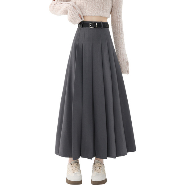 Demi-season pleated skirt