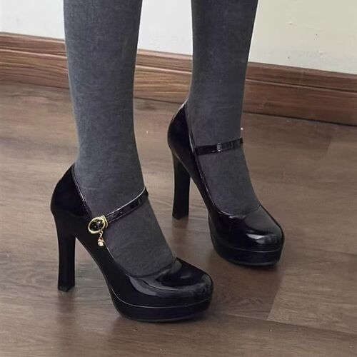 French retro single women's spring new niche design versatile comfortable temperament Mary Jane high heels women
