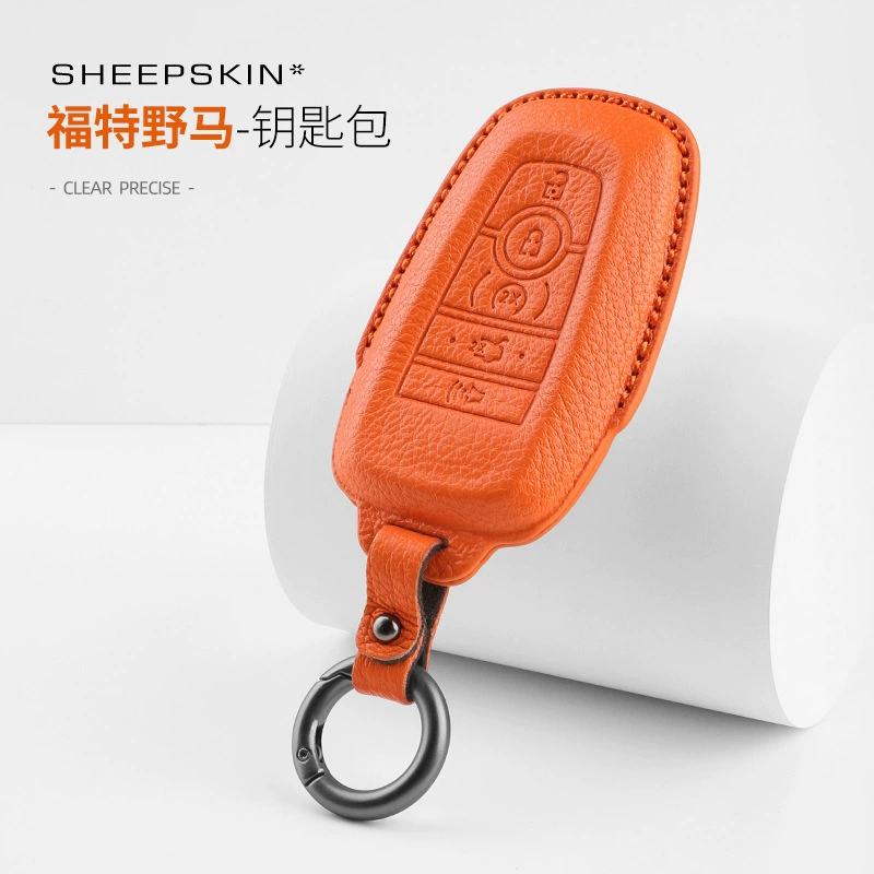 Для Ford Mustang козьей кожи сумка для ключей Автомобильный специальный пульт дистанционного управления Shell Автомобильный ключ защитный чехол