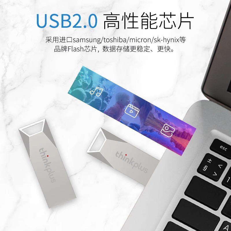 Lenovo 高速 USB フラッシュドライブ MU223 メタル安定伝送 64G USB フラッシュドライブ オフィス刻印ロゴ ラップトップモデル|undefined