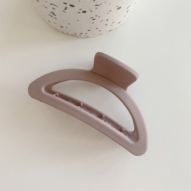 Pinza para el cabello de placa de color coreano ins Maillard, pinza para el cabello de color té con leche de otoño e invierno, pinza para el cabello grande de textura simple