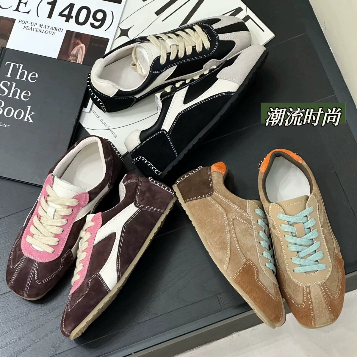 Женские туфли в ретро-немецком стиле, весна-осень 2025, из мягкой кожи, универсальные повседневные туфли, кроссовки, балетки, модные, универсальные