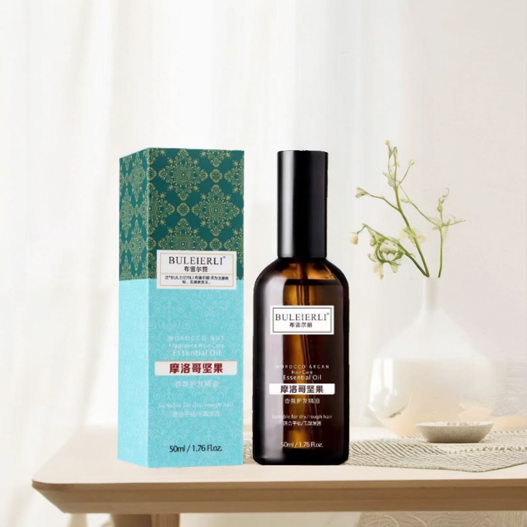 ブレアリー モロッカン アルガン フレグランス ヘアケア エッセンシャル オイル 50ml は、縮れ、ダメージを受けた、乾燥した髪を改善します。
