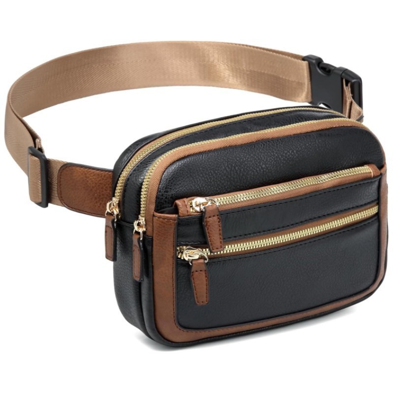 Bolsa de cinturón de mujer Amazon mini omnipresente bolso de cinturón de hombro ajustable cuero artificial