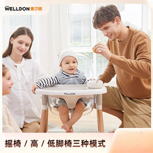 惠尔顿宝宝餐椅多功能婴儿餐桌椅儿童吃饭家用成长加宽防摔座椅