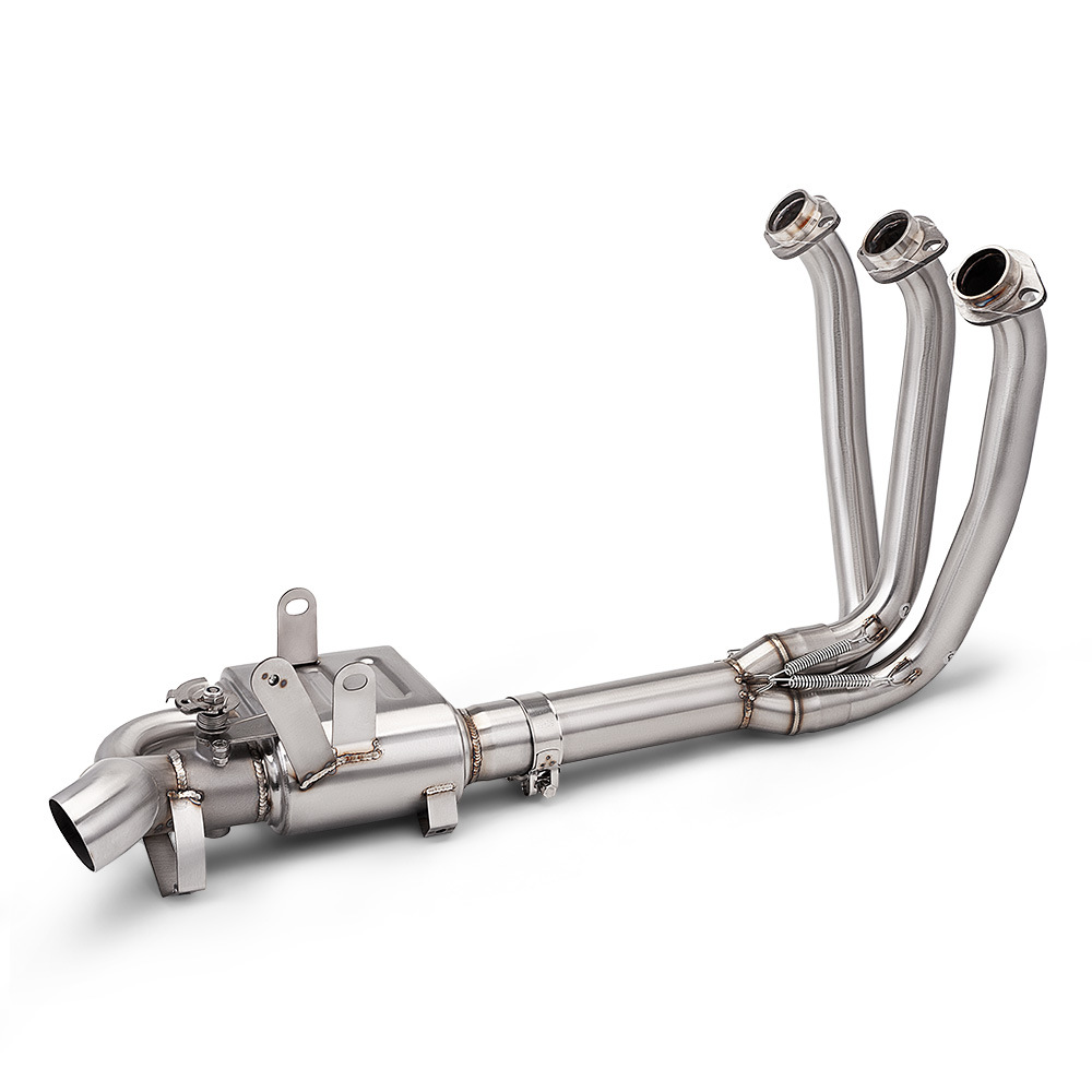 Chunfeng 675Sr-R Dual-Channel Valve Box Front Exhaust Pipe Motorcycle 675Sr Exhaust Modification