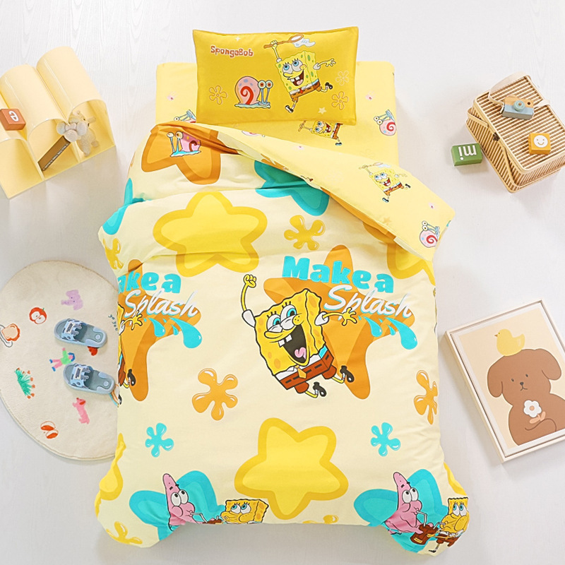 Jardín de infantes edredón de tres piezas de algodón para niños sábanas de bebé siesta de edredón de invierno en el jardín de seis piezas de conjunto