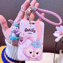 卡通可爱少女地铁胸卡证件卡套工作证公交学生厂牌挂绳保护套