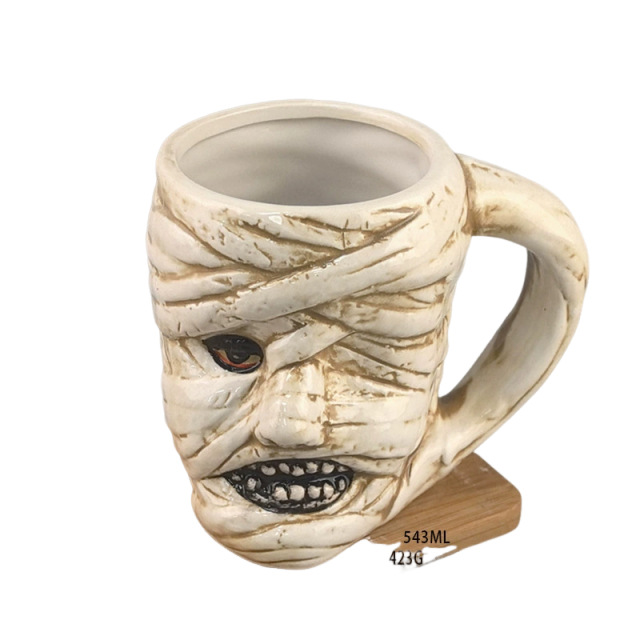 Taza creativa de Halloween Taza de vendaje pintada Taza de zombies Taza tridimensional 3D Taza divertida fantasma