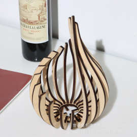 跨境新品灯笼罩木制烛台桌面装饰摆件木质圣诞婚礼蜡烛置物架