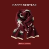 Christmas model-antlers wine red
