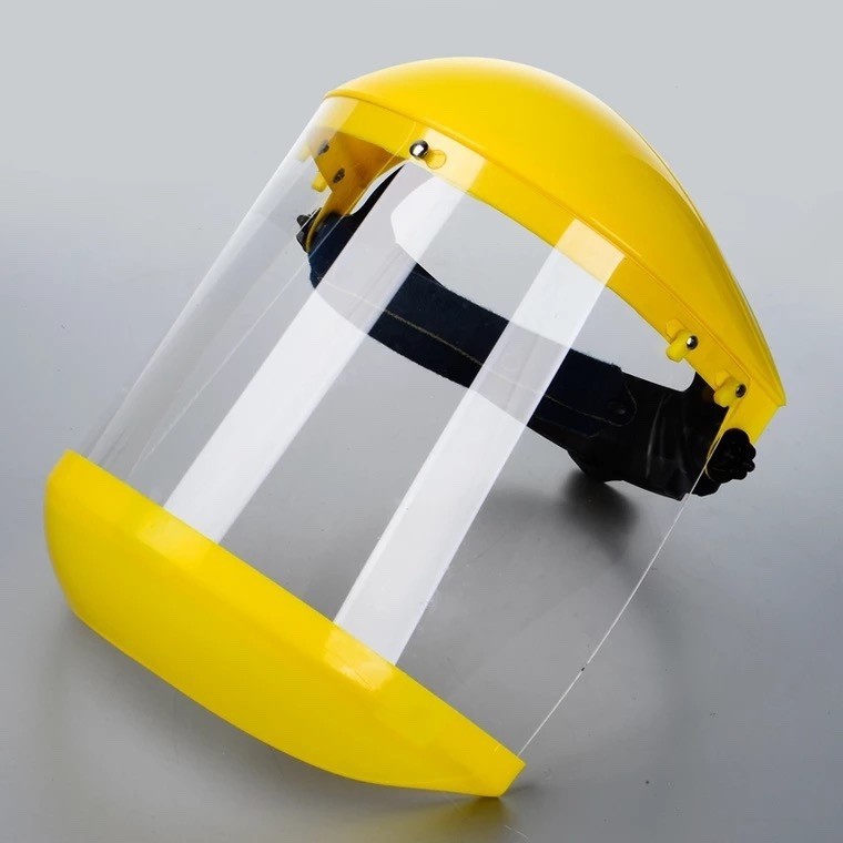 以勒PC305D防冲击化学飞溅耐高温下巴防护面屏打磨防尘穿刺面罩