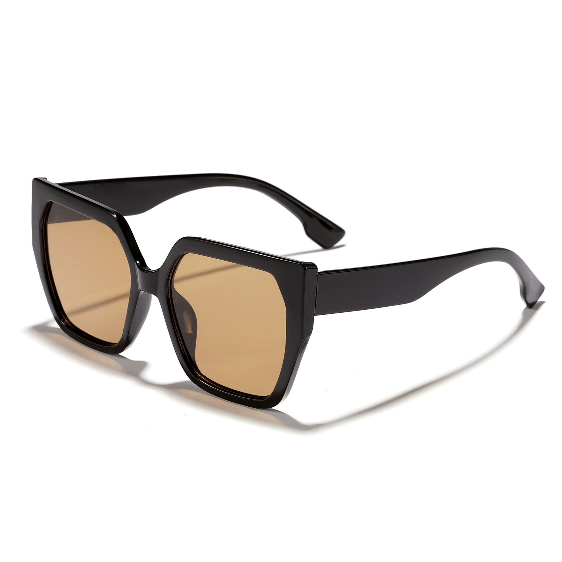 Nuevas gafas de sol caja de gradiente ojos de gato sunglasses gafas de sol marrones europeas y americanas al por mayor uv400 comercio exterior