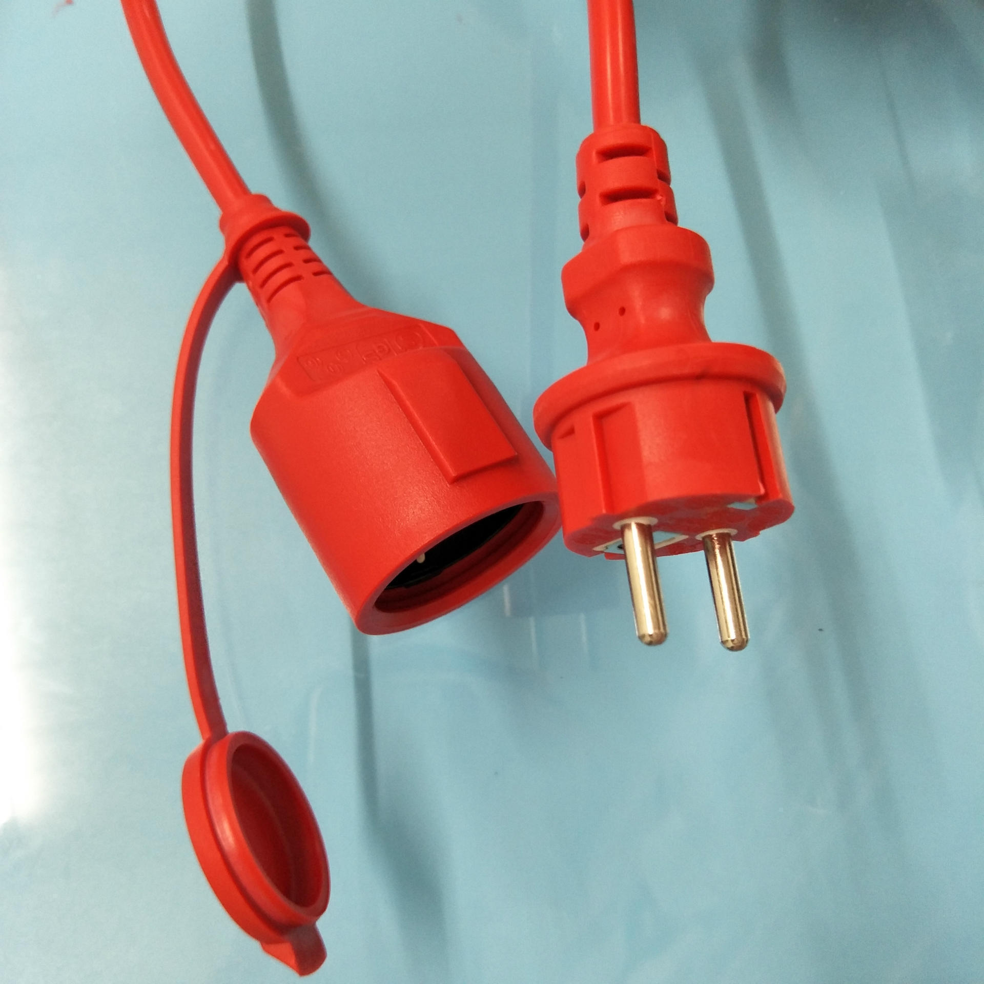 欧标电源线欧规插头公母对插欧标AC插头电源线欧规八字尾印尼插头