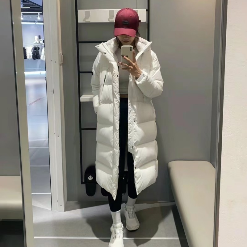 25冬季迪新男女同款情侣长款羽绒服加厚过膝连帽时尚简约羽绒外套|undefined