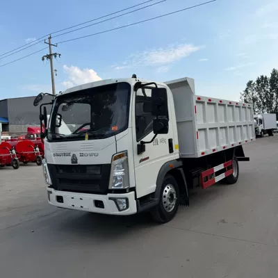 Howo 4x2 single-axle dump truck, exported to African construction sites, hydraulic dump truck for transporting rubble and soil (Yük maşınları)