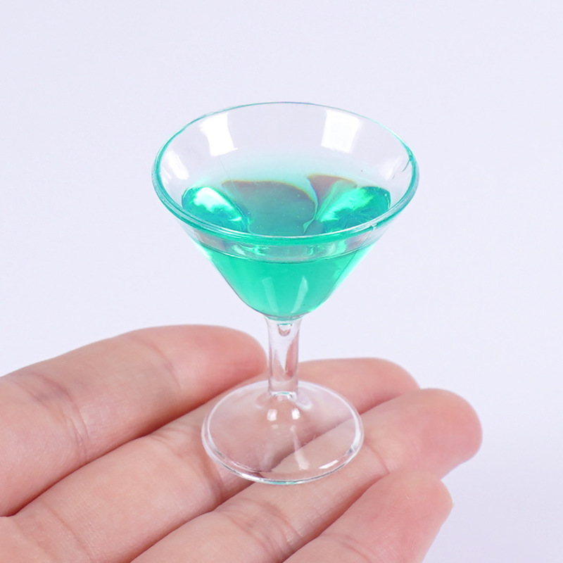 仿真鸡尾酒杯钥匙扣创意高脚杯酒杯包包挂件微缩食玩果汁杯玩具|undefined