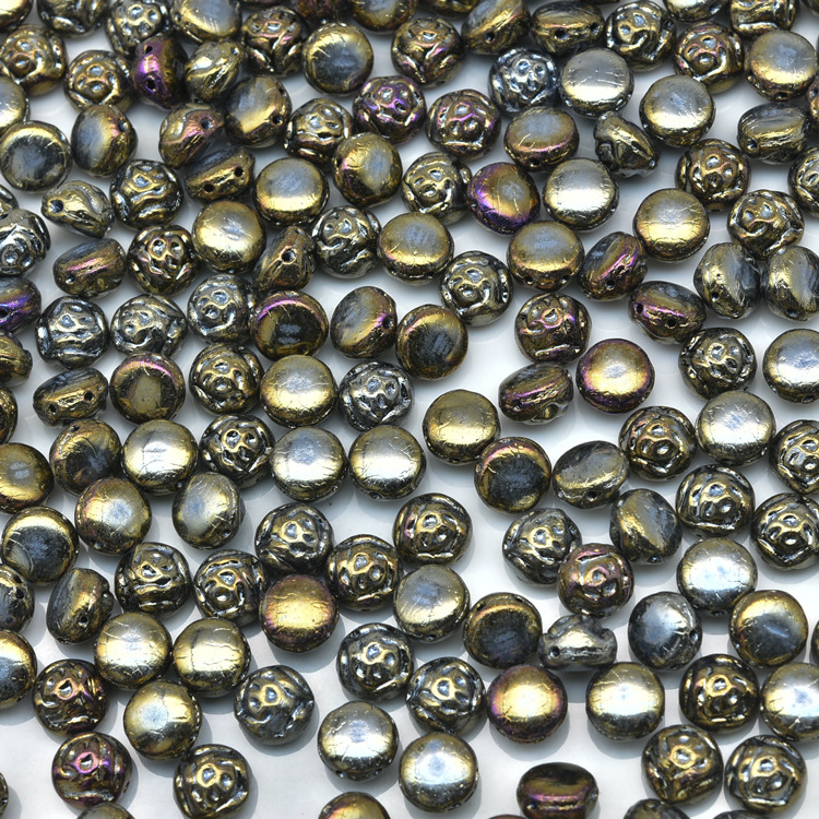 Nuevo checa perlas de vidrio preciosa Bossa Rosa 29 colores 8mm,12mm perlas sueltas 100g paquete