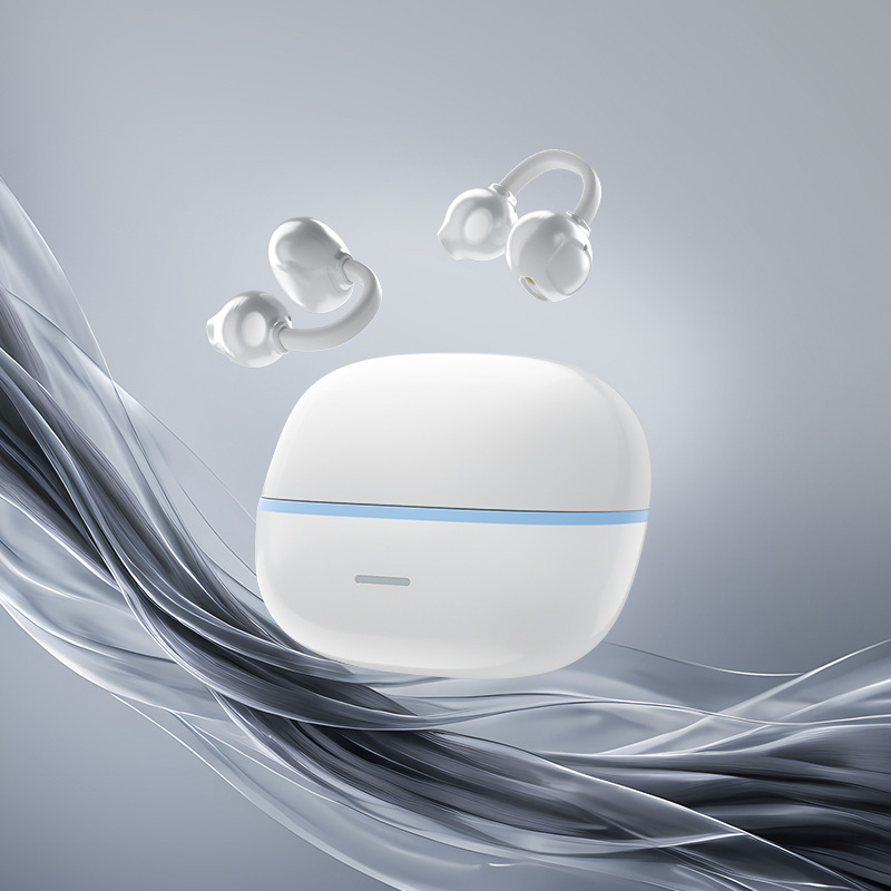 2025年新型ノンインイヤーイヤークリップ式完全ワイヤレスBluetoothイヤホン、スポーツ・ランニング用、長時間バッテリー、ノイズキャンセリング、ステレオサウンド|undefined