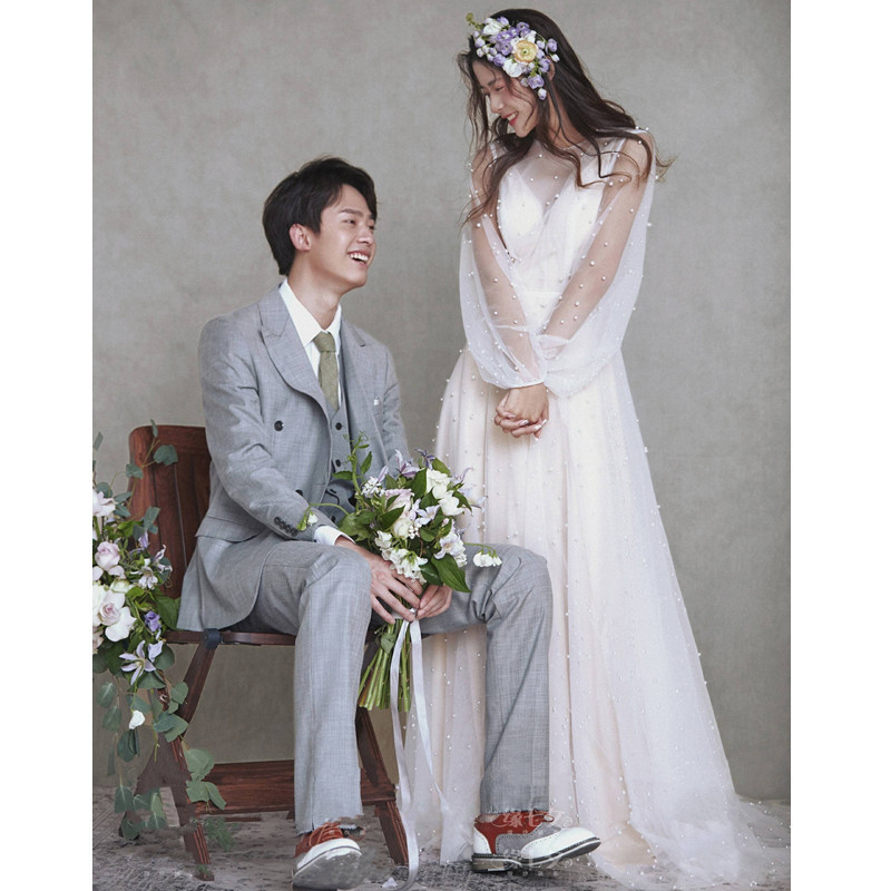 Vestido de boda ligero francés super insensible sencillo estilo coreano 2024 nuevo vestido pequeño
