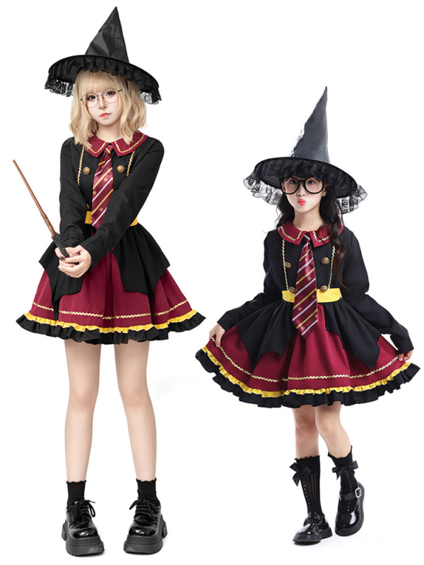 2025 新しいハリーポッターコスプレ衣装女の子大人親子衣装コミコンパフォーマンスマジシャンスーツ|undefined