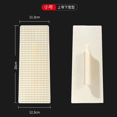 Tempered plastering board, wear-resistant, with a flat edge, for plasterers; plastic trowel, smoothing board, plastering tool