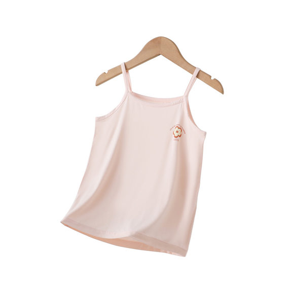 Girls' Sling Modal Spring and Summer Thin Vest for Baby Girls Simple Sleeveless Single Top Girl's All-match Base Undershirt