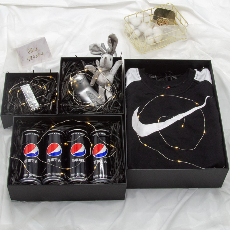 生日衣服包装盒简约礼物盒子定做INS风男生礼物盒大号包装盒定制