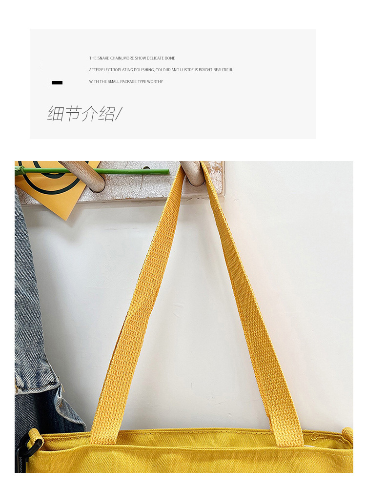 The new Korean-style cute Japanese-style single-shoulder bag is selling well. It's a simple and versatile canvas bag for college students' crossbody tutoring undefined