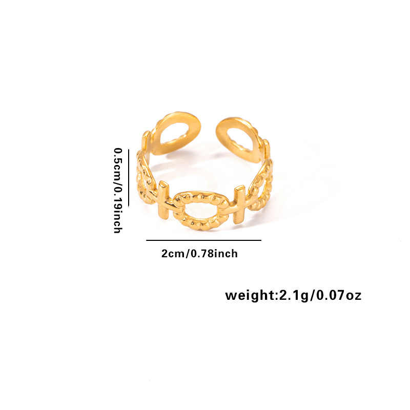 8g Weight 0.03µm Gold Plating Thickness Electroplated Gold Plating Process Golden Plated Plating Material Stone-Free Inlay Material Rings Classification 1 Piece Quantity Daily Occasion 201 Stainless Steel Material Leaf, Heart Shape Pattern Women's Gender Elegant Style Plating Craft Wholesale Jewelry Elegant Leaf Heart Shape Titanium Steel Open Rings 8