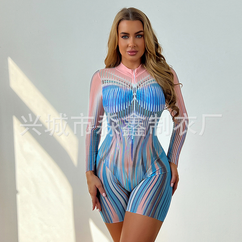 UPF35 + protector solar de mangas largas trajes de baño para mujeres europeas y americanas trajes de baño de secado rápido de alta elasticidad