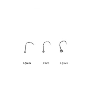 Factory Direct Sales Body Piercing Jewelry Stainless Steel Diamond Nose Ring 5-Shaped Nose Nail Curved Rod Nose Ring Combination Set
